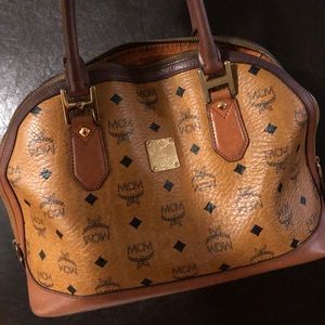 AUTHENTIC Cognac MCM purse top handle bag